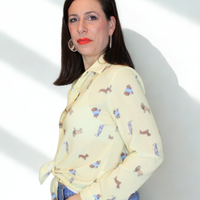 Camicia donna Dogs – originale, femminile e casual chic – Peplo
