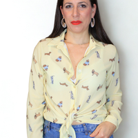 Camicia donna Dogs – originale, femminile e casual chic – Peplo