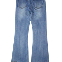 Jeans a zampa con strass