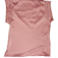 Top effetto raso scollo a drappeggio