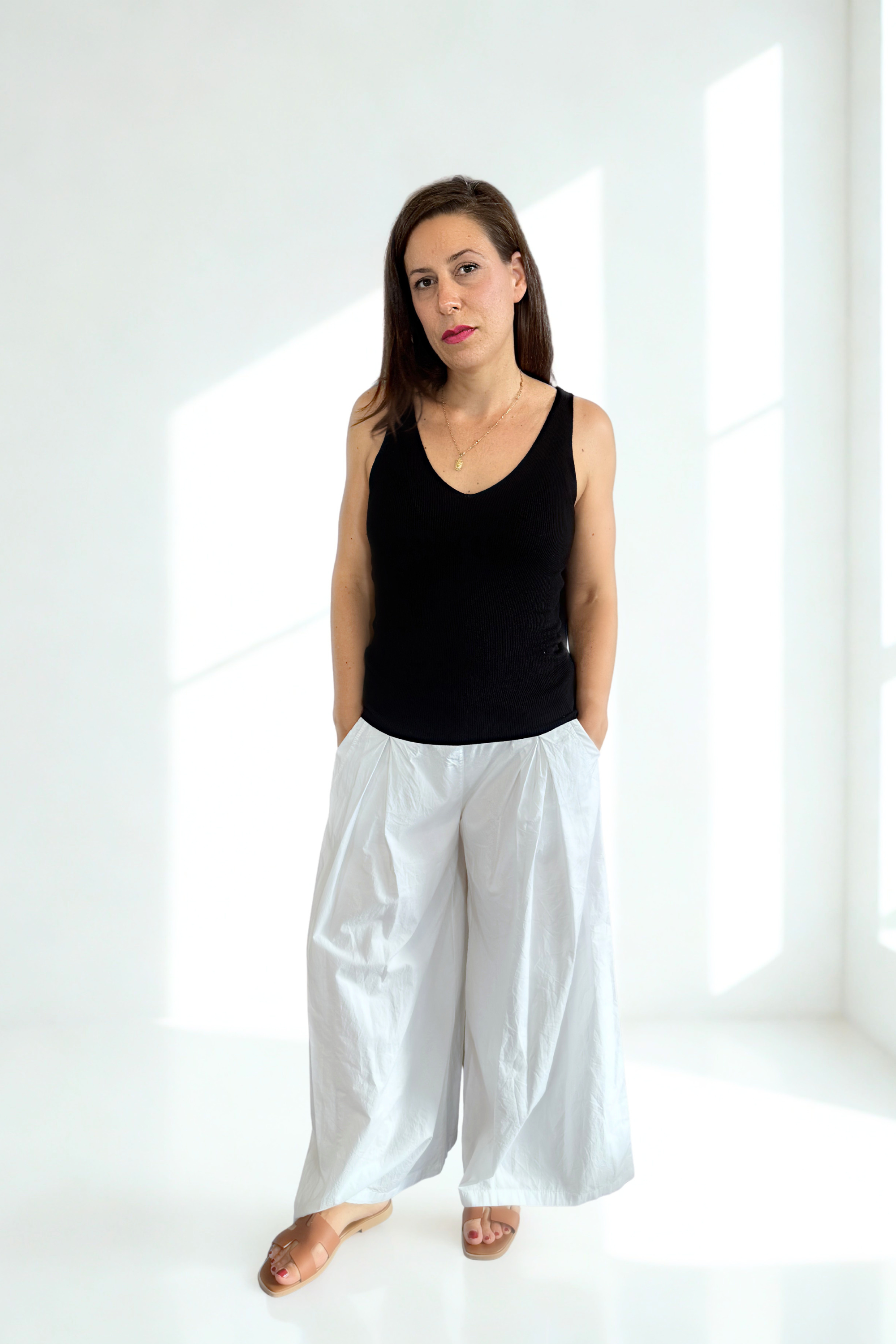Pantalone wide lag