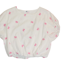 Top crop fiocchi rosa
