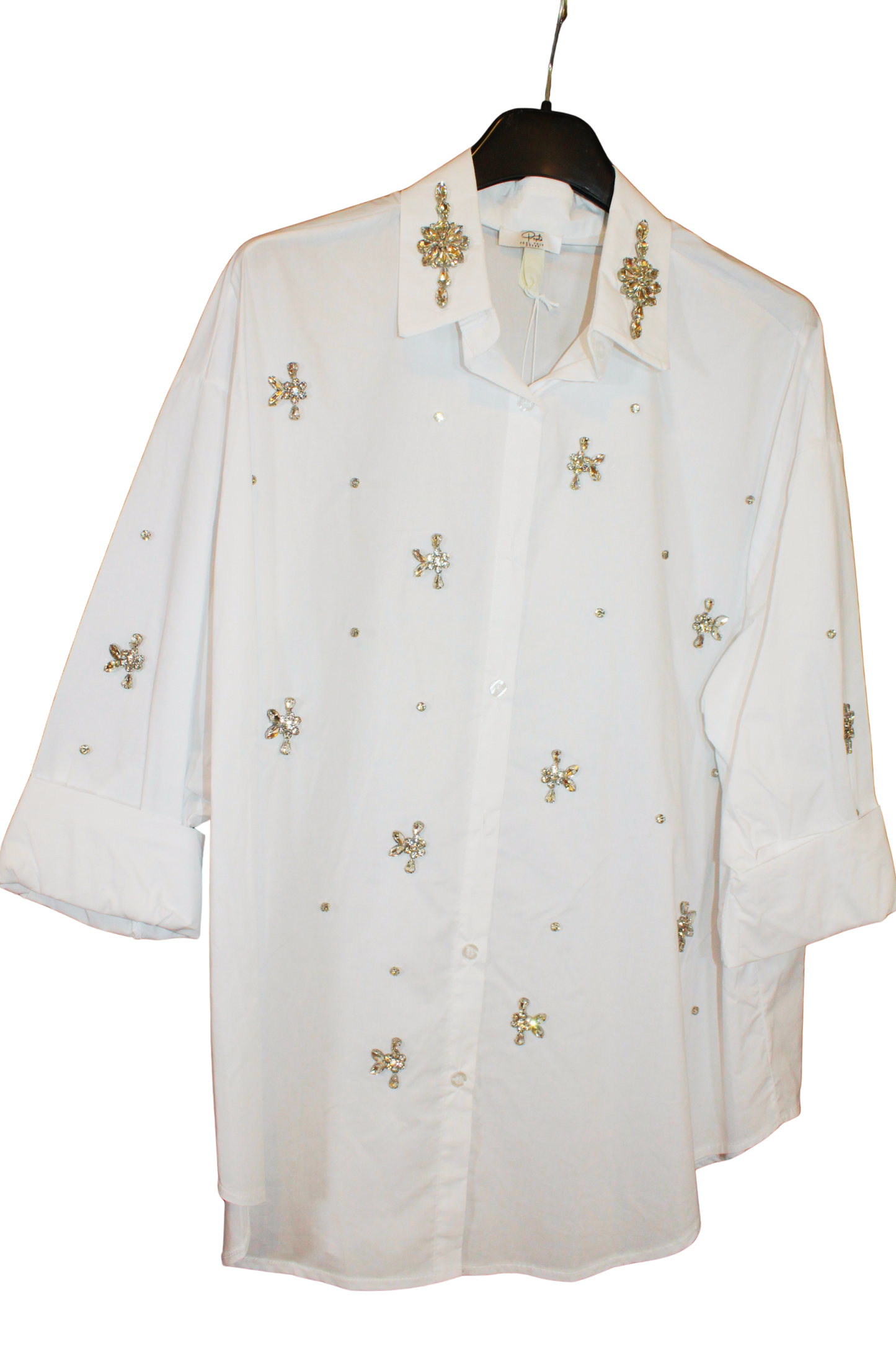 Camicia donna Jewel – elegante con dettagli gioiello – Peplo