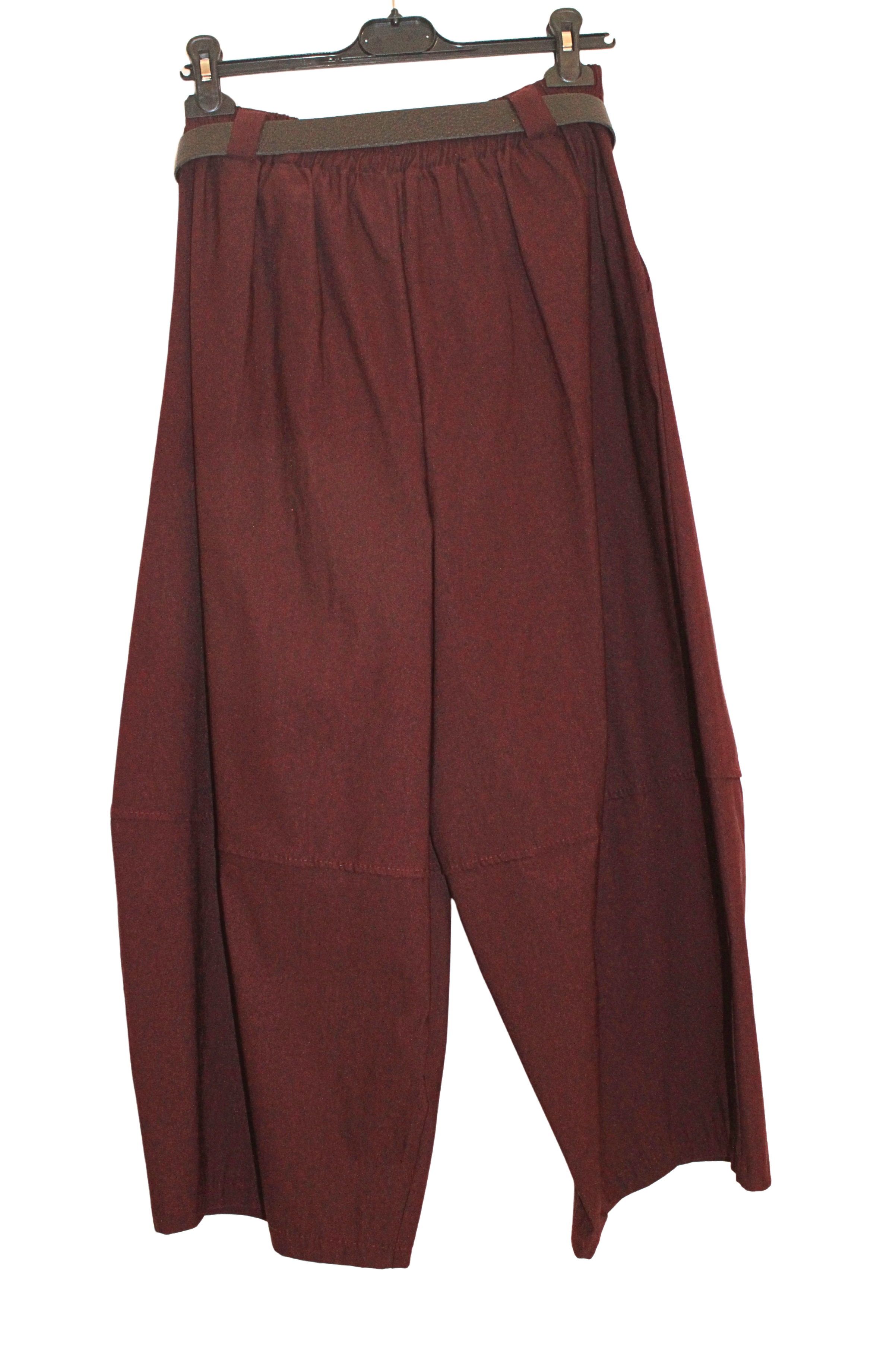 Pantalone Baloon nero e bordeaux