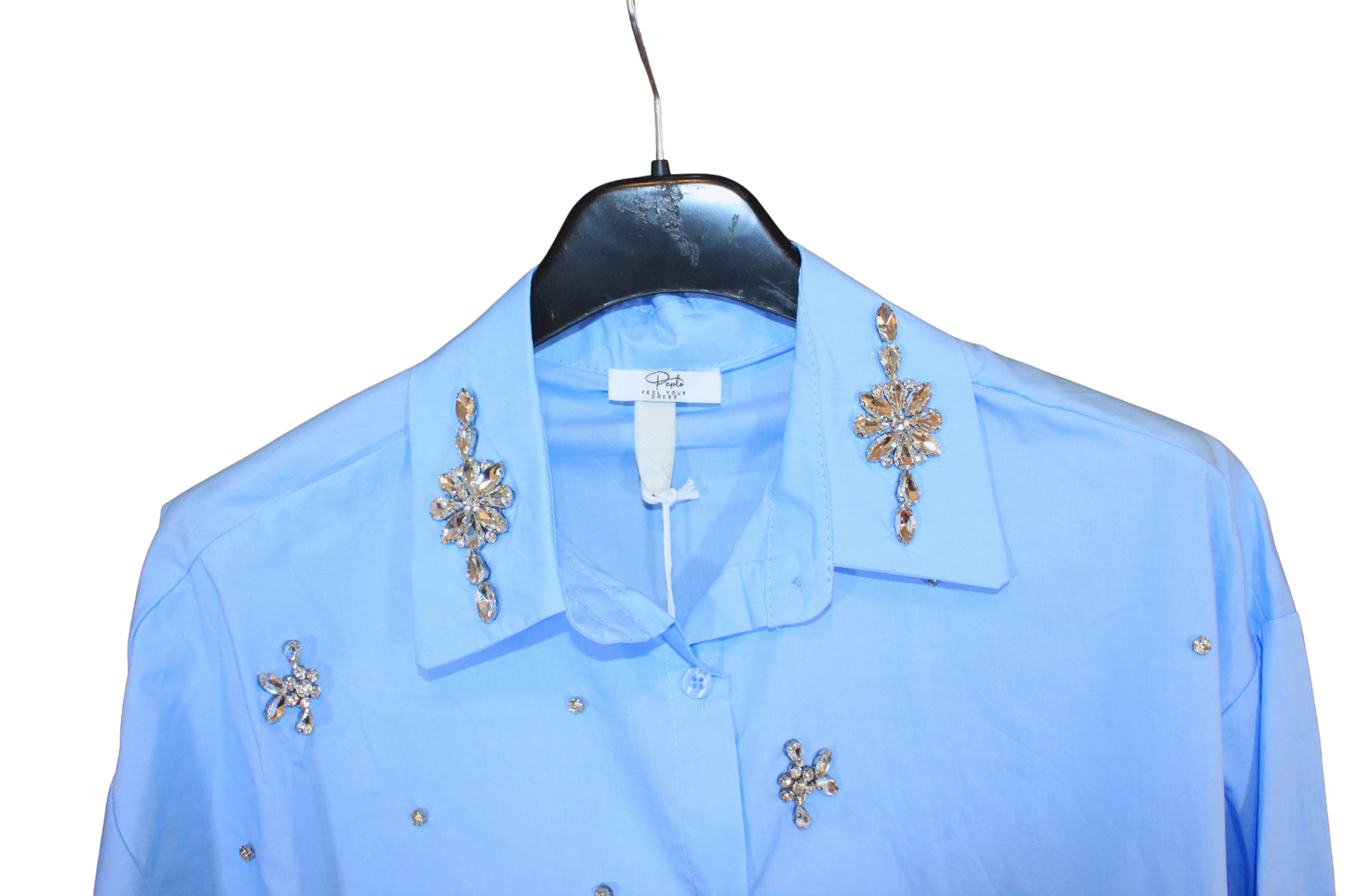 Camicia donna Jewel – elegante con dettagli gioiello – Peplo