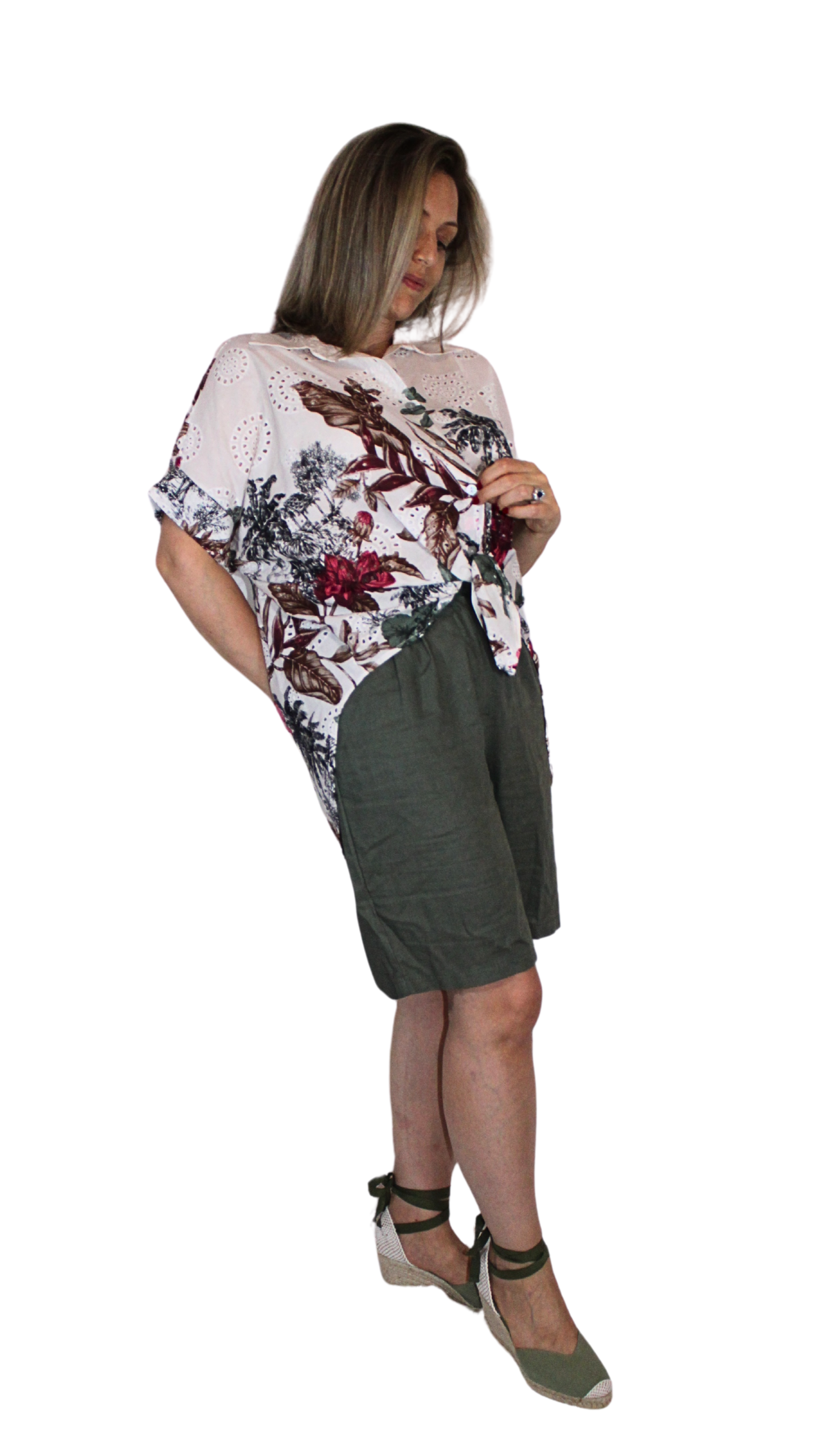 Camicia Wild in pizzo Sangallo