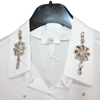 Camicia donna Jewel – elegante con dettagli gioiello – Peplo