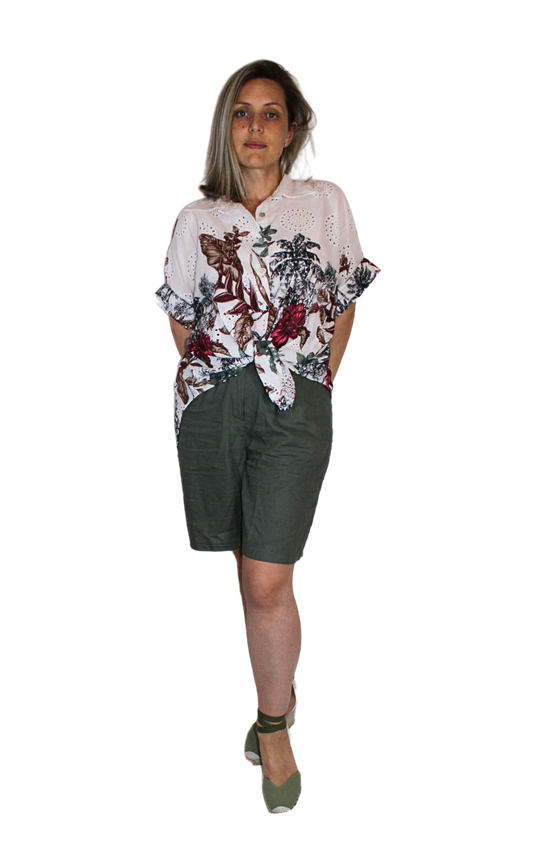 Camicia Wild in pizzo Sangallo