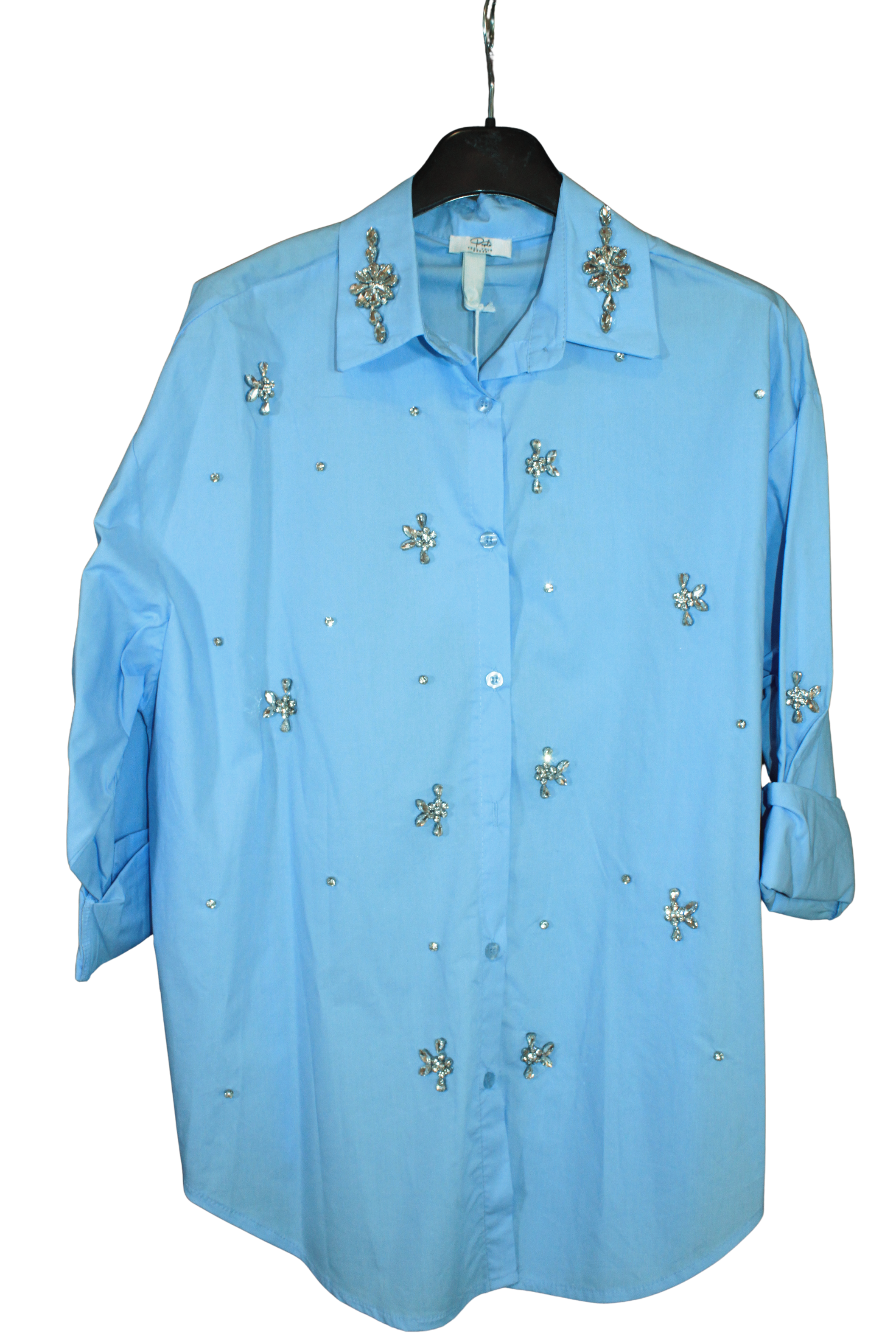 Camicia donna Jewel – elegante con dettagli gioiello – Peplo